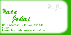 mate jokai business card